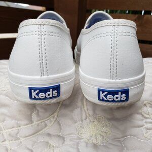 EUC KEDS double decker leather slip-on sneaker (8W) pure brilliant white KICKS